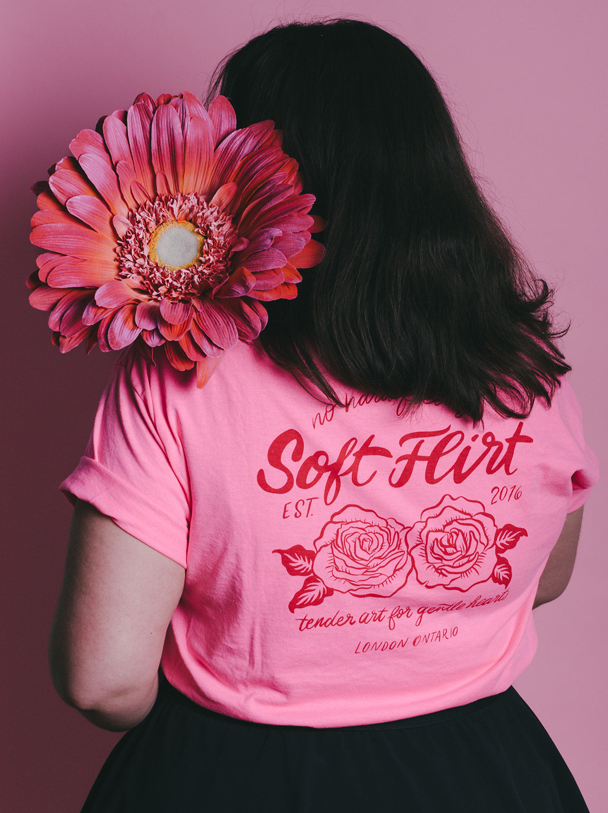 soft flirt tee -- neon pink special