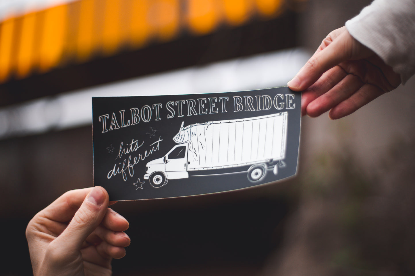 talbot street bridge bumper sticker