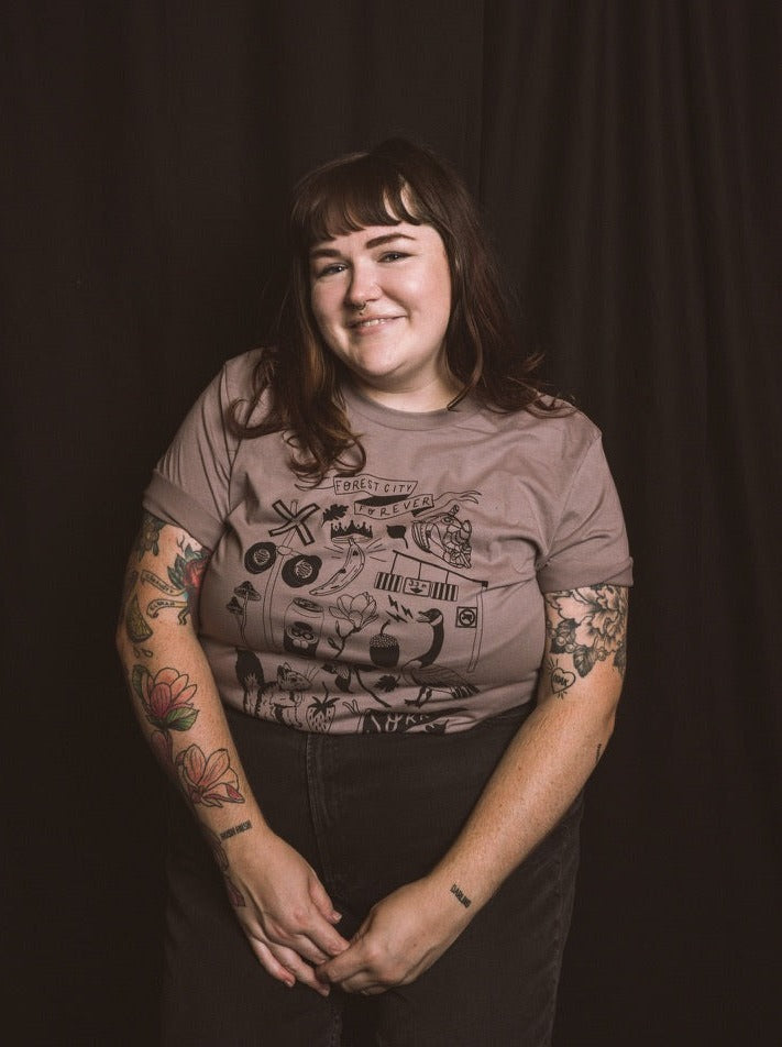 Forest City Forever Tee Pebble Brown