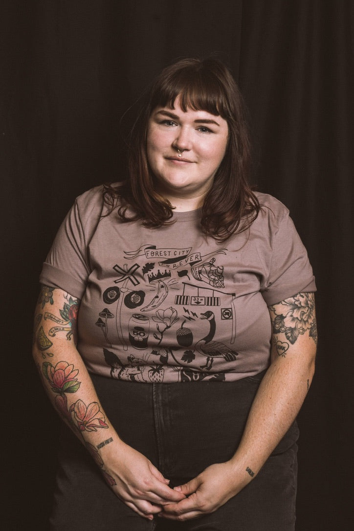 Forest City Forever Tee Pebble Brown