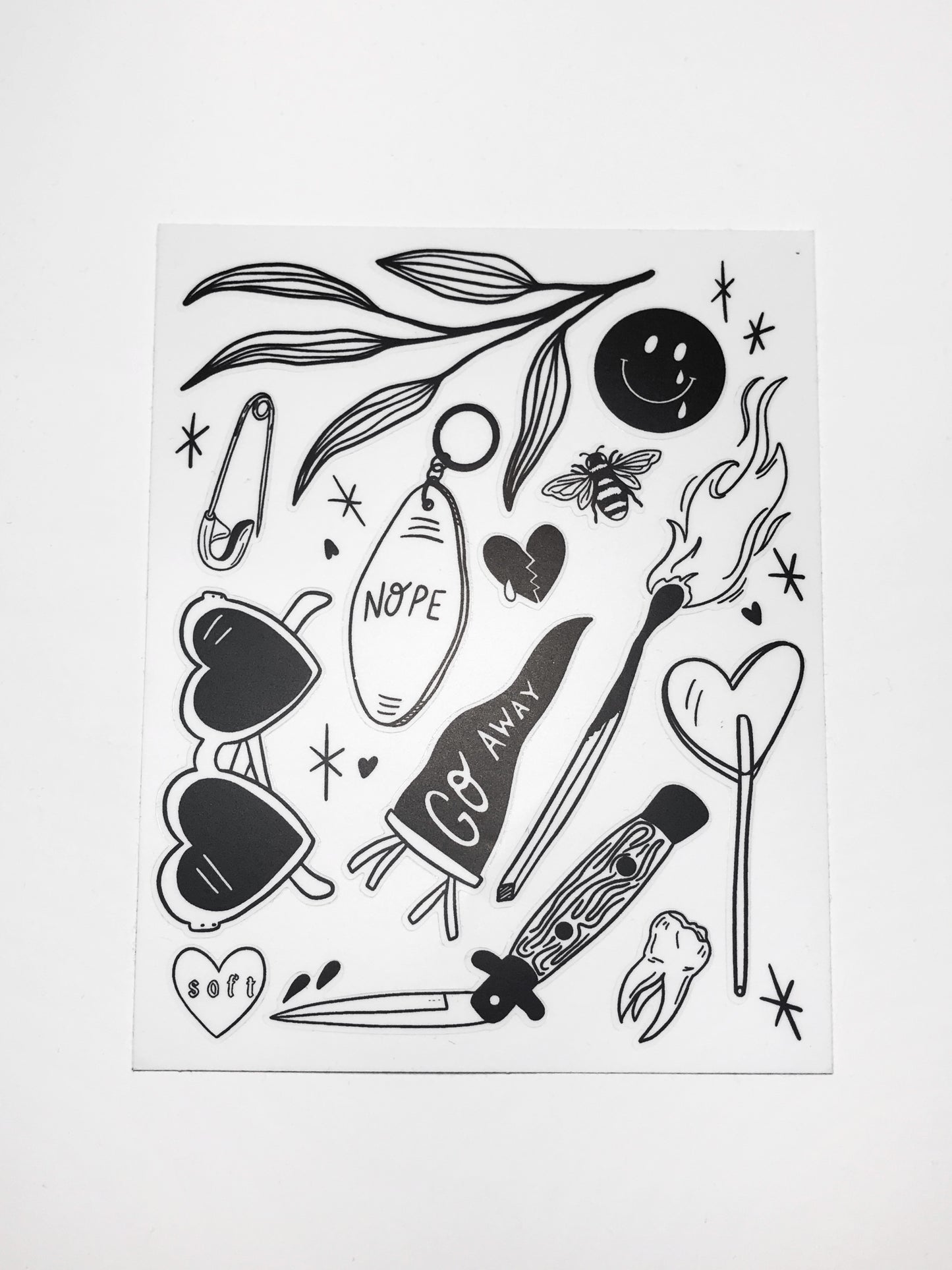 soft flirt flash sticker sheet