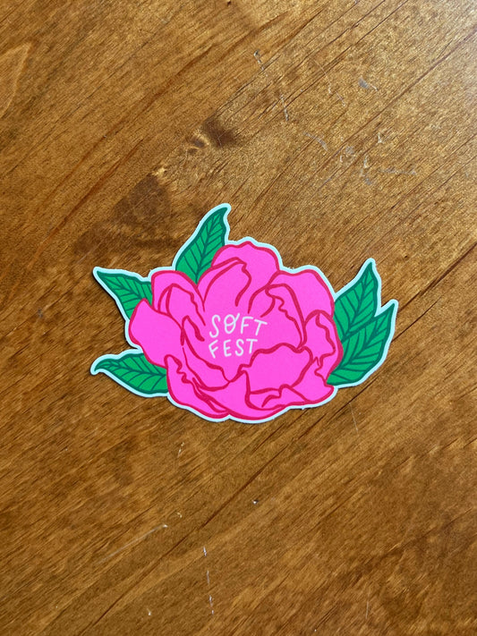 soft fest peony sticker