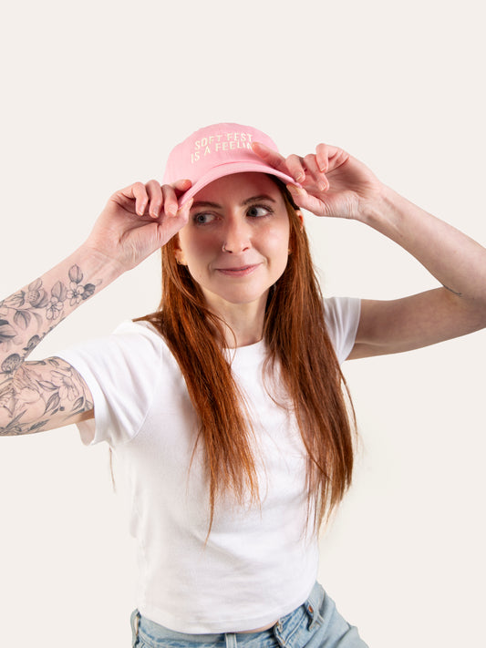 soft fest is a feeling dad hat