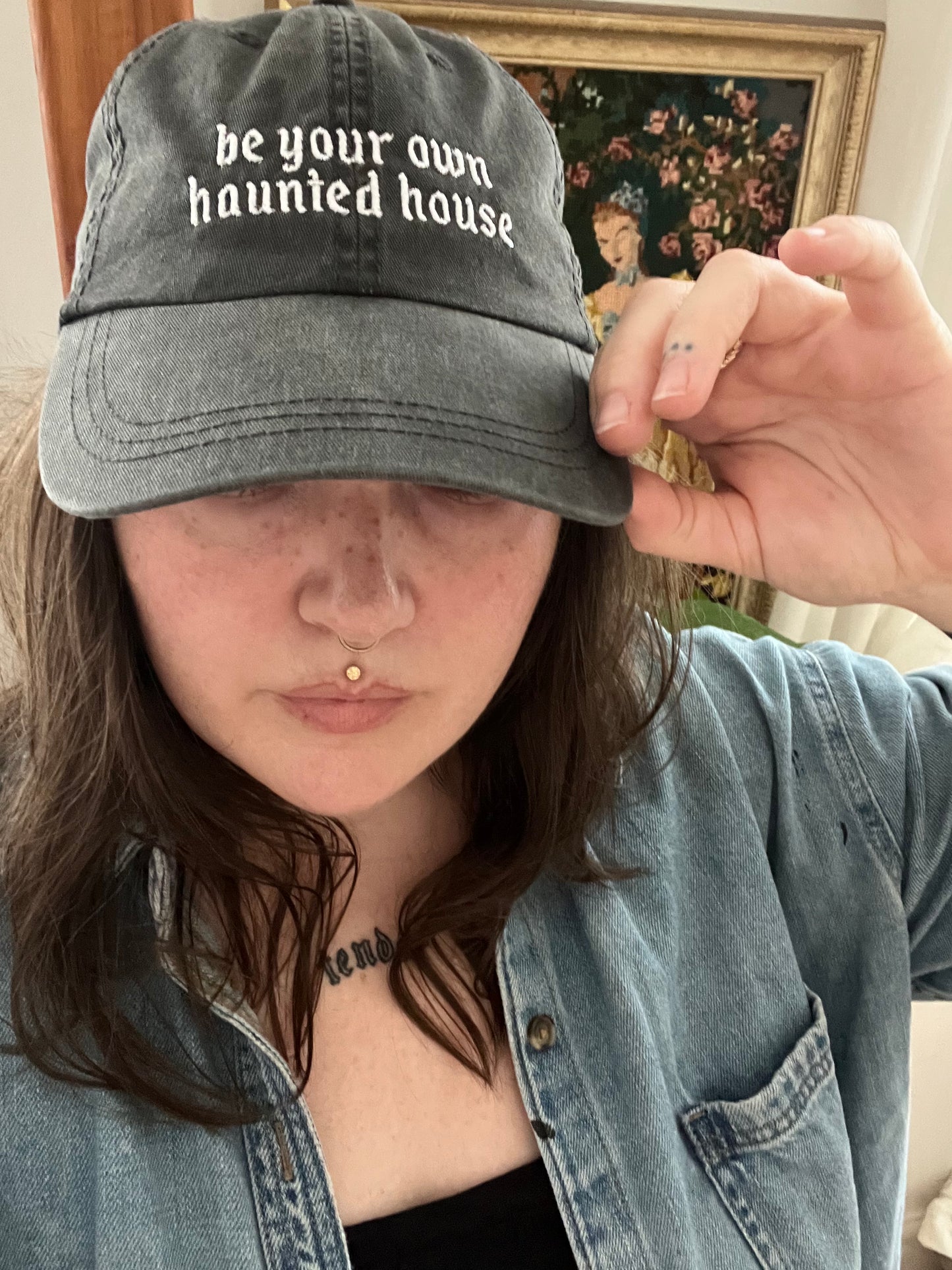 be your own haunted house dad hat