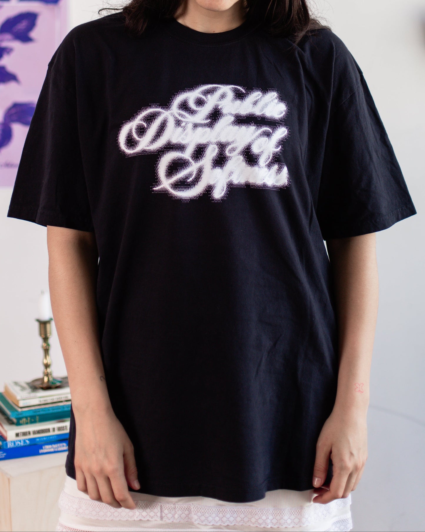 public display of softness tee -- black