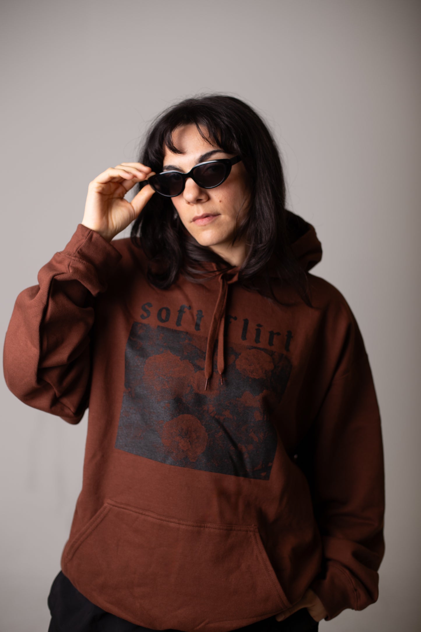 soft flirt floral hoodie