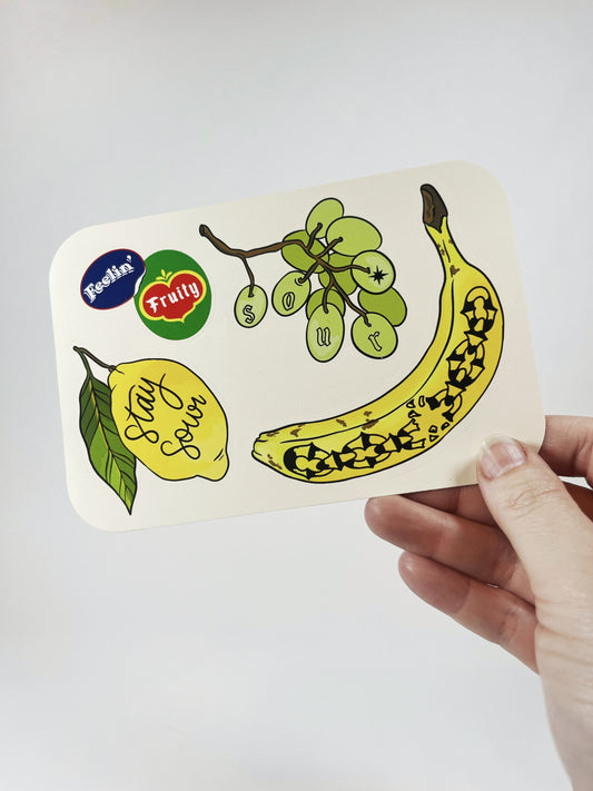 fruity flash sticker sheet
