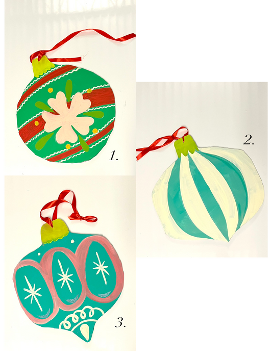 soft fest globe ornaments  *studio pickup only*