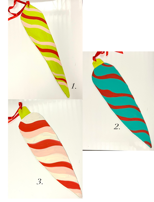 soft fest icicle ornaments  *studio pickup only*