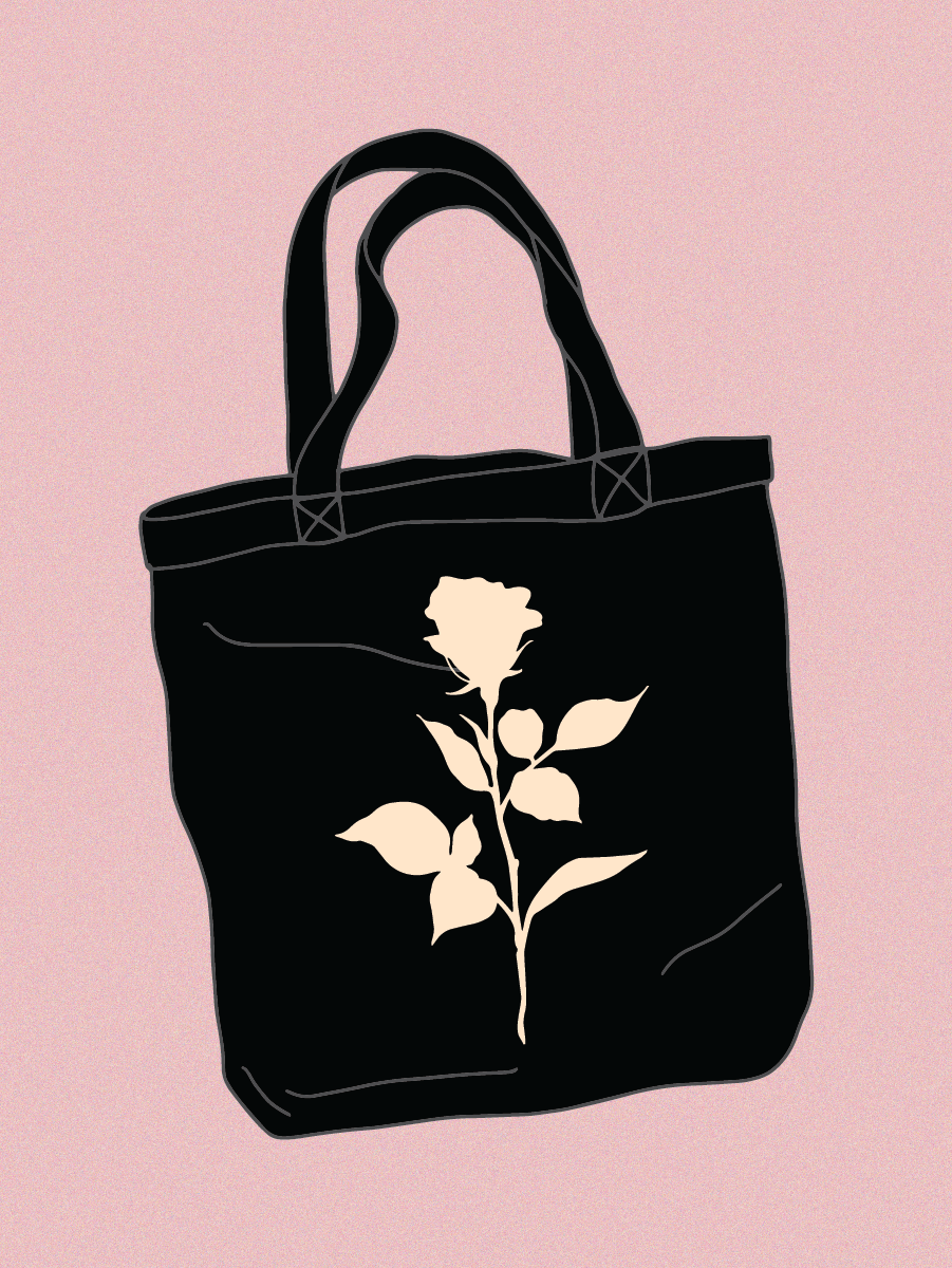 rose tote bag