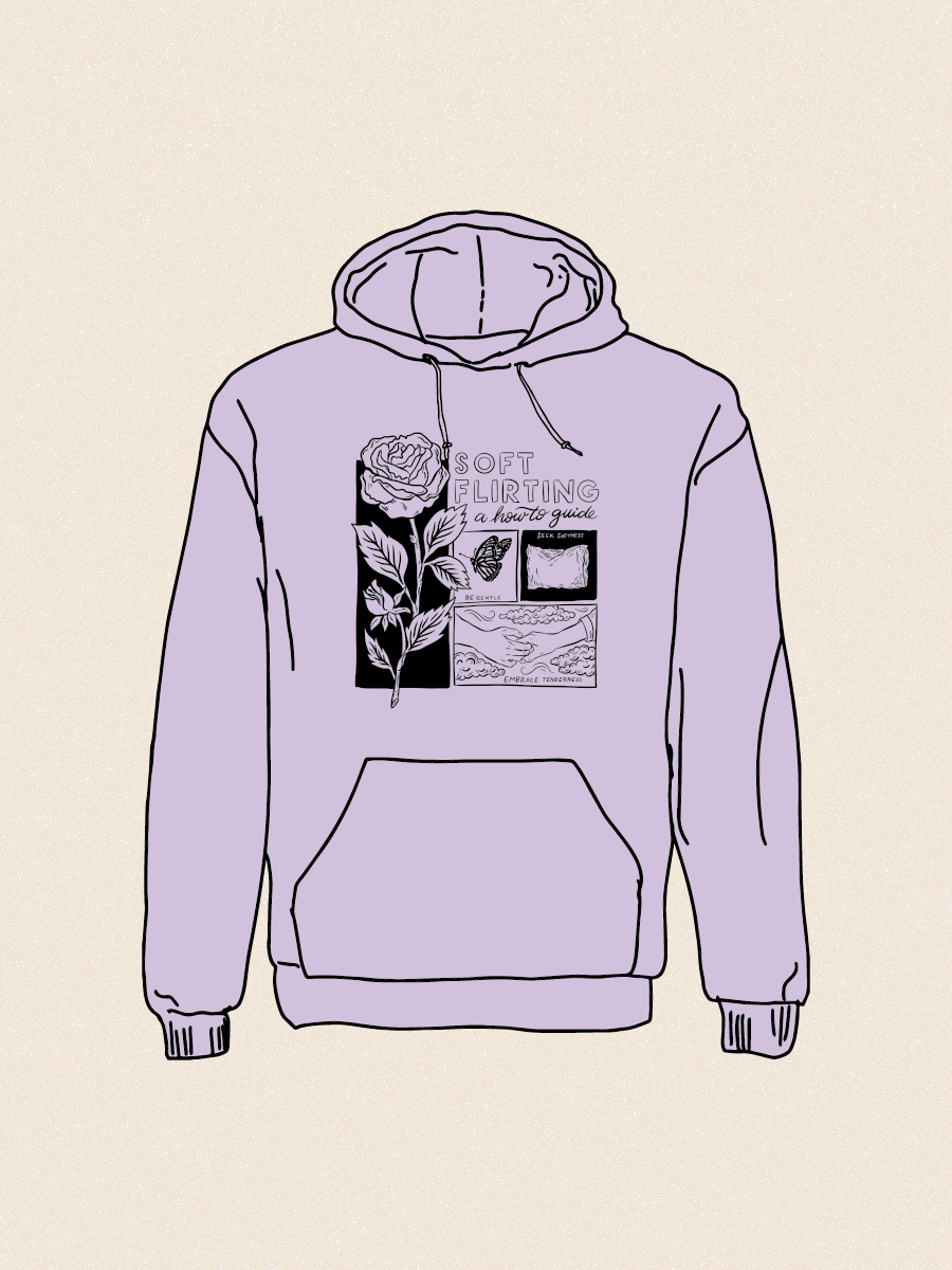 soft flirt comic hoodie