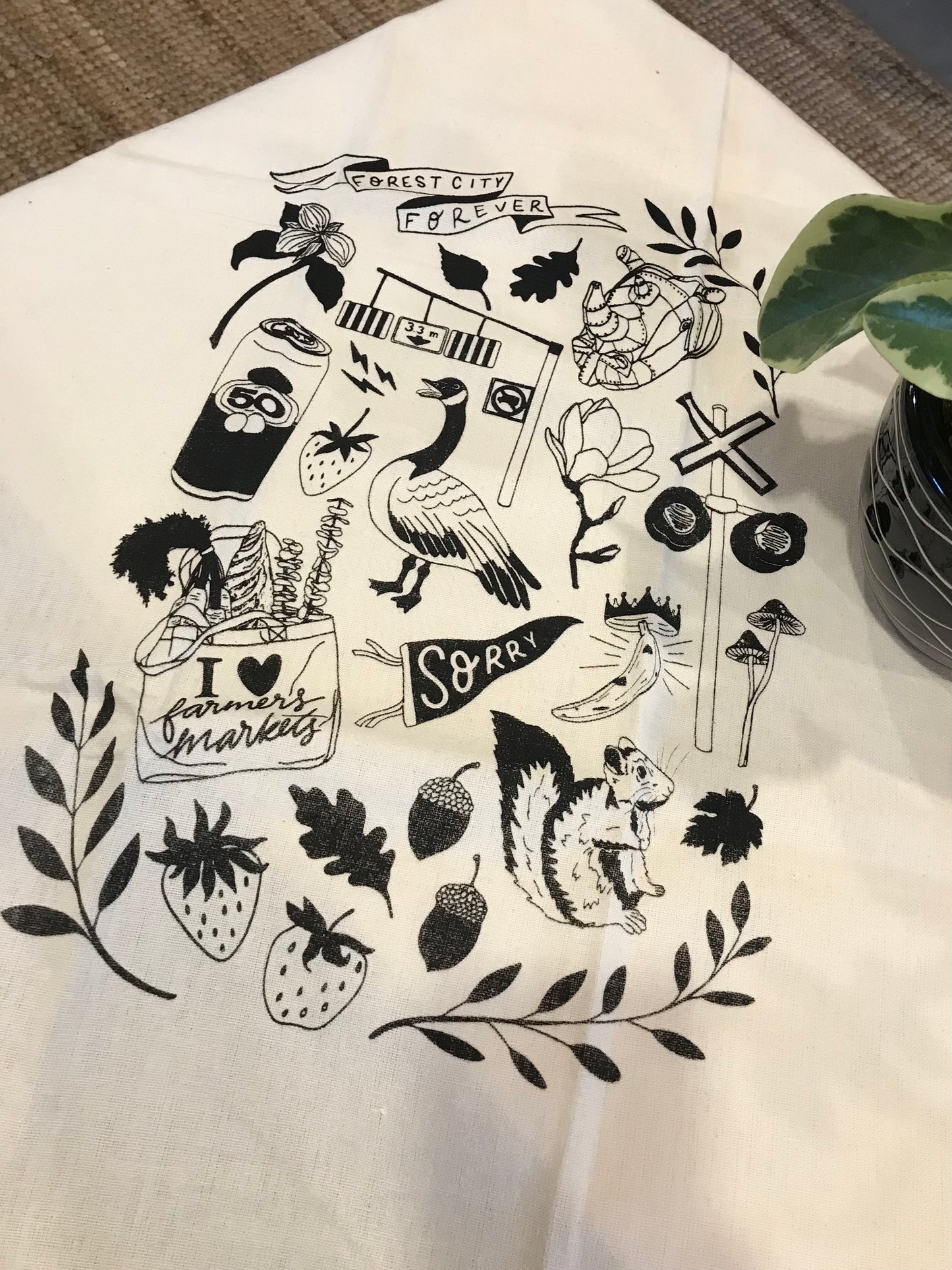 forest city forever tea towel