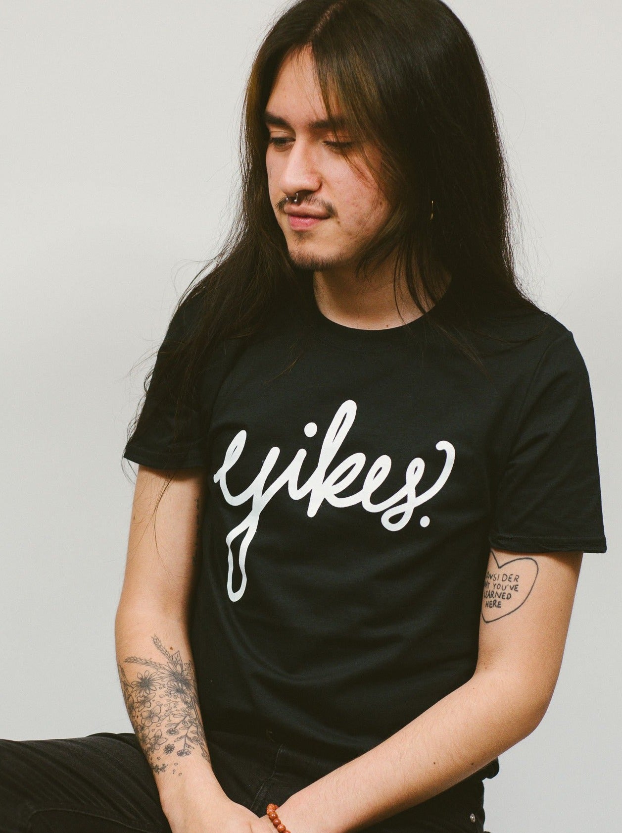 yikes tee in black **pre-order**