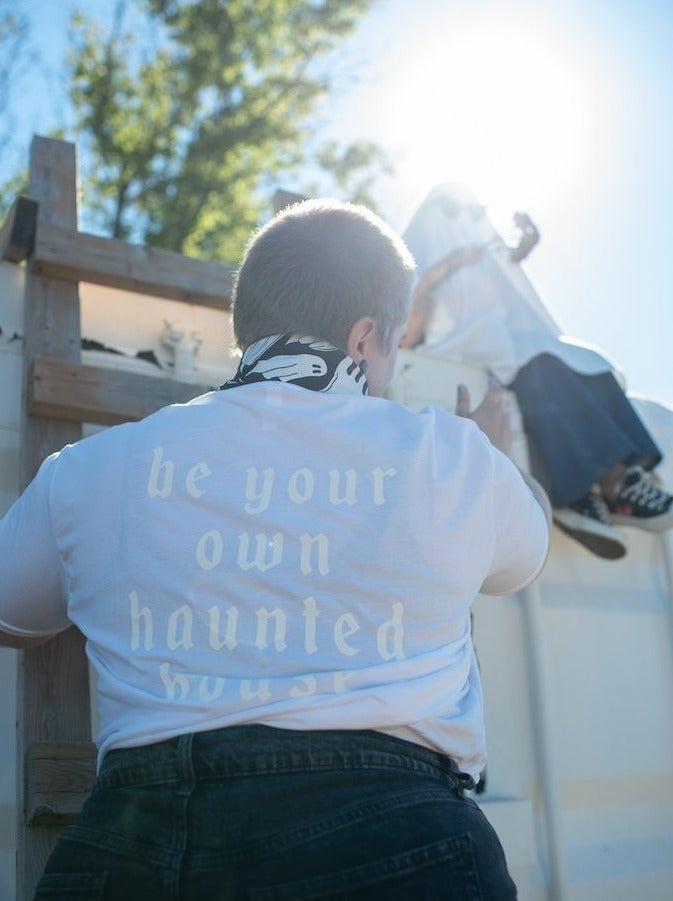 be your own haunted house tee - white