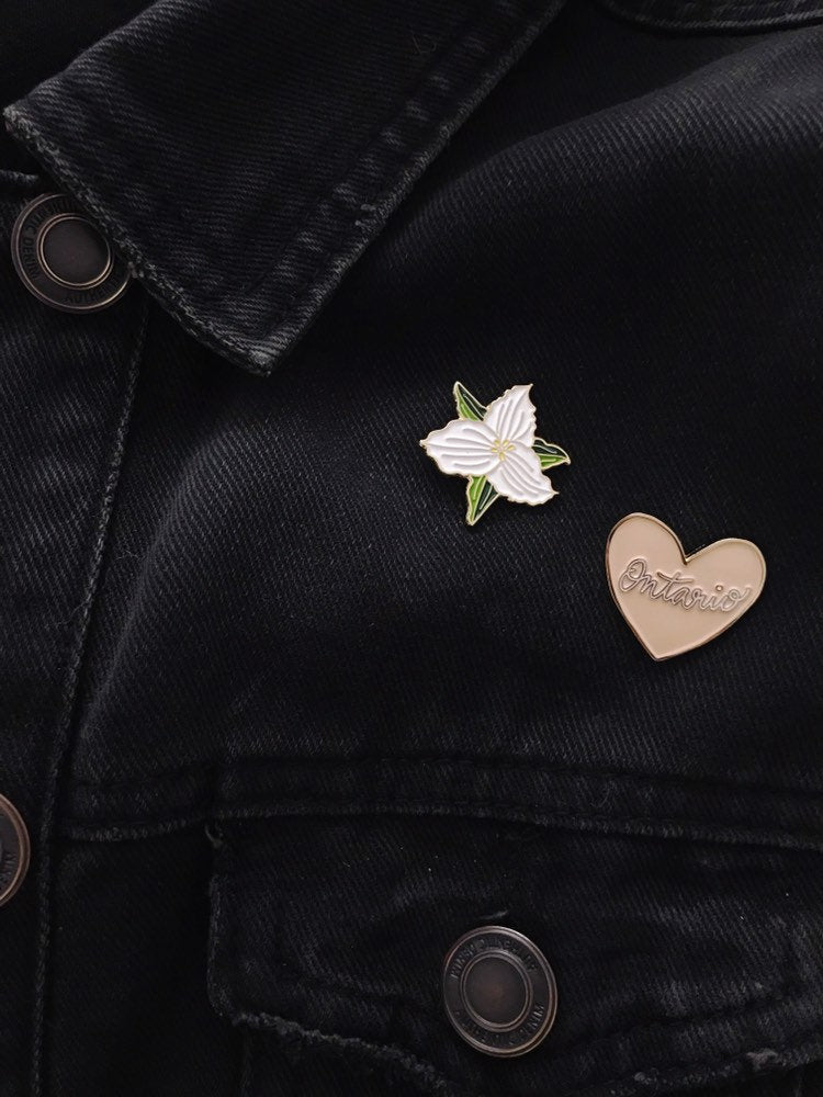 trillium enamel pin